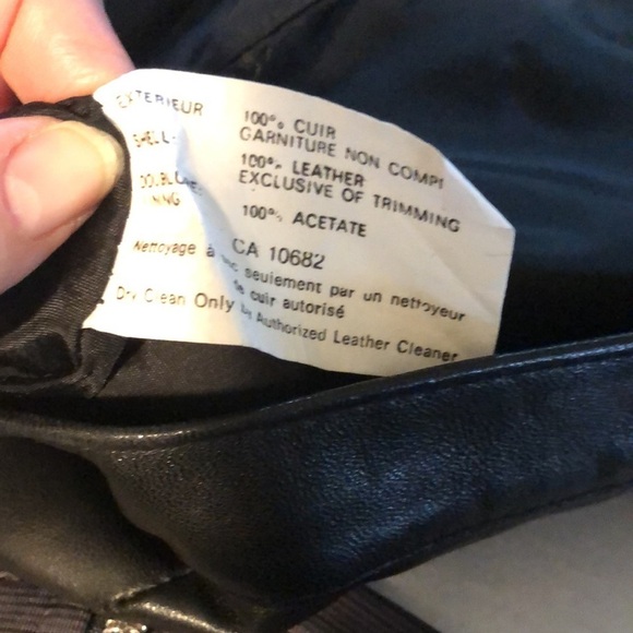 VTG Le Cuir Niko Leather Butter Soft High Waisted Trouser Pant Sz. 14 Black - Picture 10 of 10